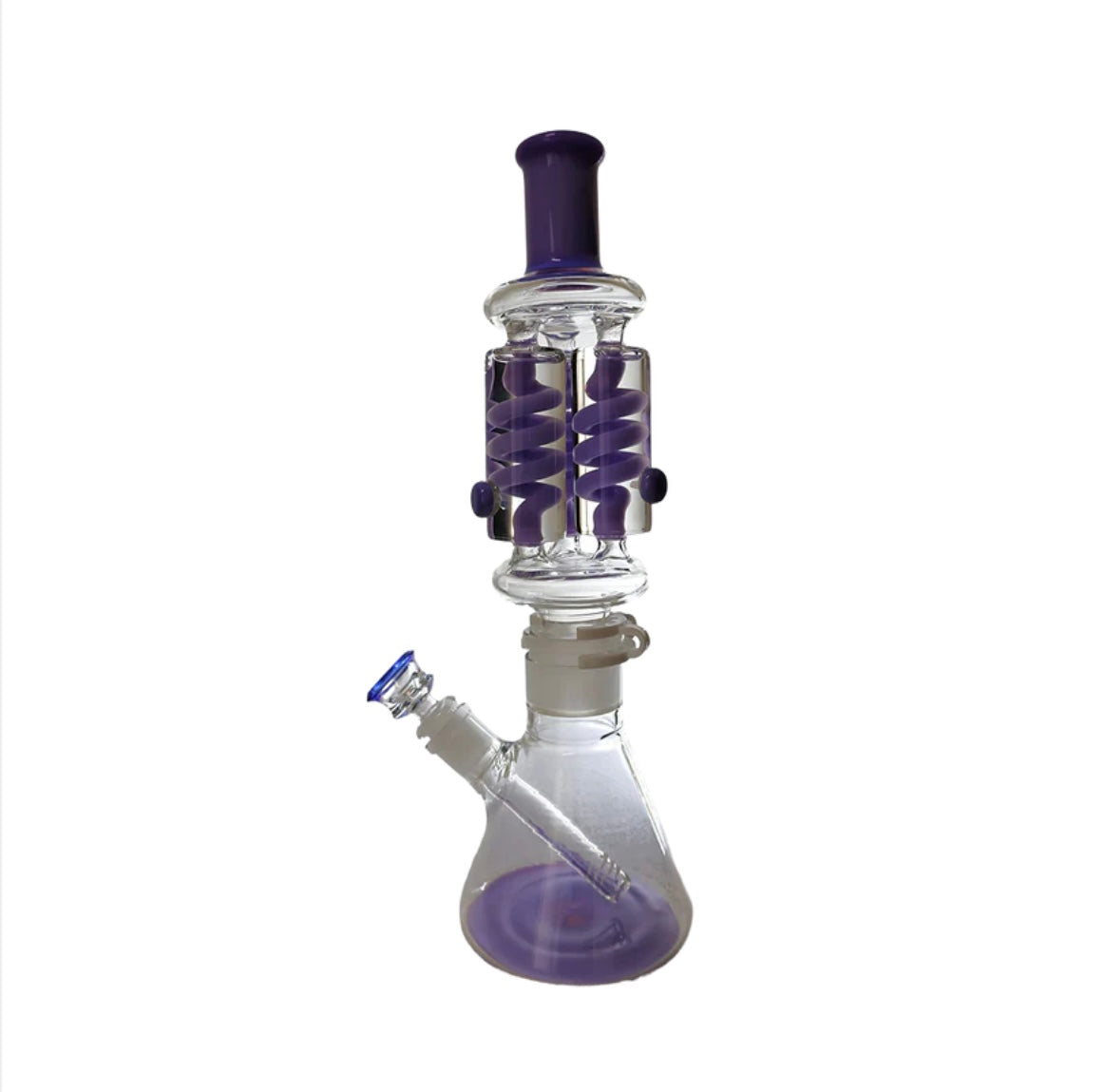 928 RKQG026 Triple Freezable Coil Beaker Bong