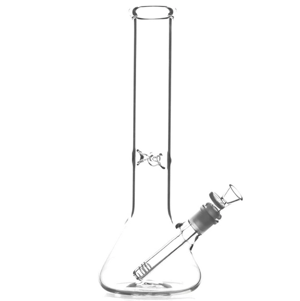 195 15RKQG 12" 5mm Clear Glass Beaker Bong