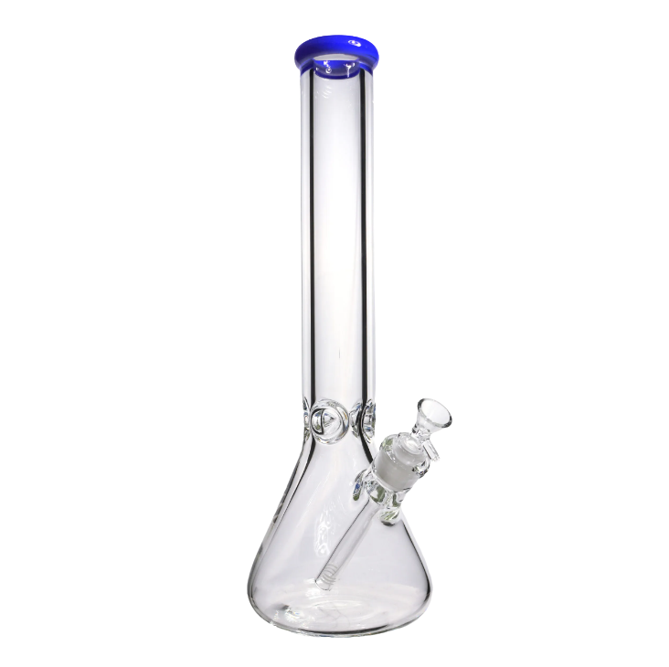 179 24RKQG 16" 9mm thick color moth beaker bong