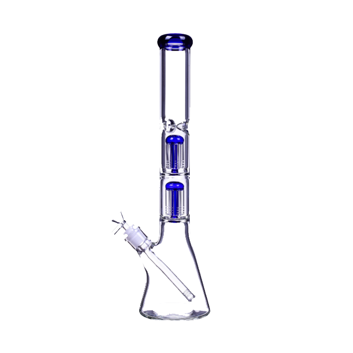 695 RKQG35 9mm double tree perc beaker bong