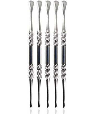 4.5" Dual Tipped Stainless Steel Dab Tool- Pack of 50 - TOOL100 - RK Quality Glass