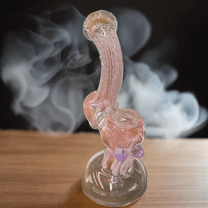 Gold color twisting marble bubbler - BU110 - RK Quality Glass