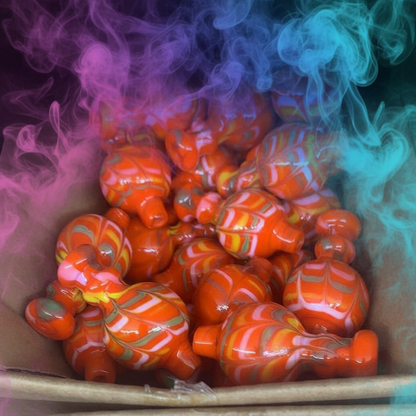 RK Quality Glass Colorful Airflow Carb Cap for Dab Rigs