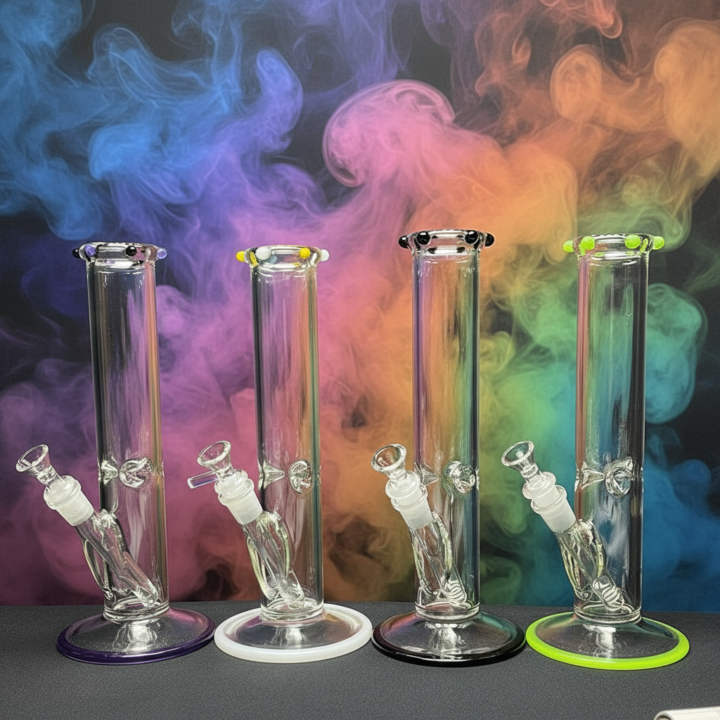 12 Inch American Made Straight Tube Bong - RK Quality Glass