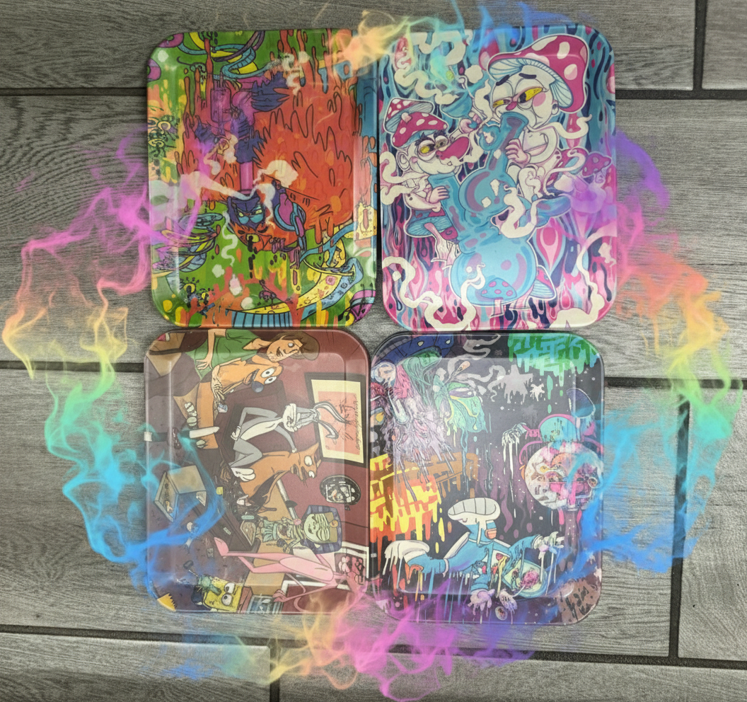 Colorful Bamboo Rolling Trays Wholesale by RK Quality Glass