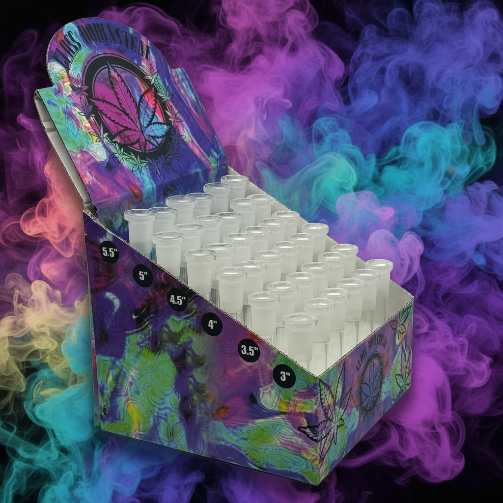 RK Quality Glass Clear Mix Downstream Box for Smoking Accessories