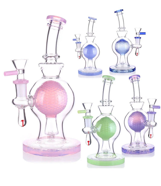 Crystal Ball Bent Neck Dab Rig- RK Quality Glass - WP103 - RK Quality Glass