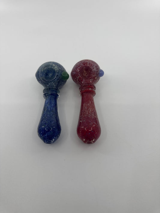 RK Quality Glass Frit Glass Hand Pipe - Colorful Designs - RK Quality Glass