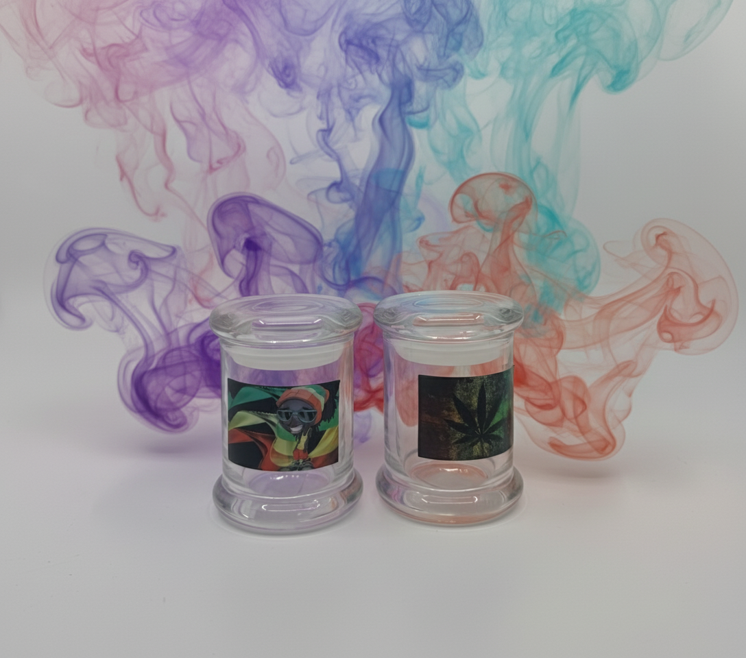 RK Quality Glass Storage Containers for Herbs - 2 Pack