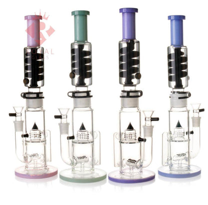 RK Quality Glass 14 Inch Glycerin Coil Water Bong - RK Quality Glass