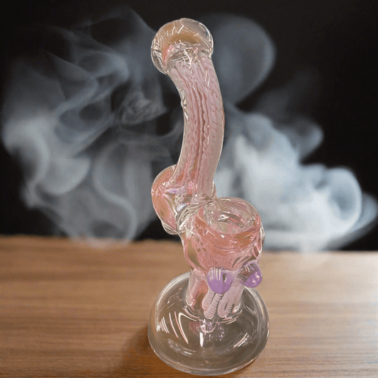 RK Quality Glass Gold Color Marble Bubbler - Premium Design - RK Quality Glass