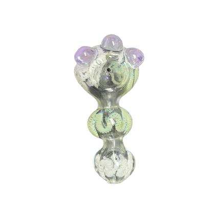 4.5" Three bowl marble hand pipe - HP1003 - RK Quality Glass