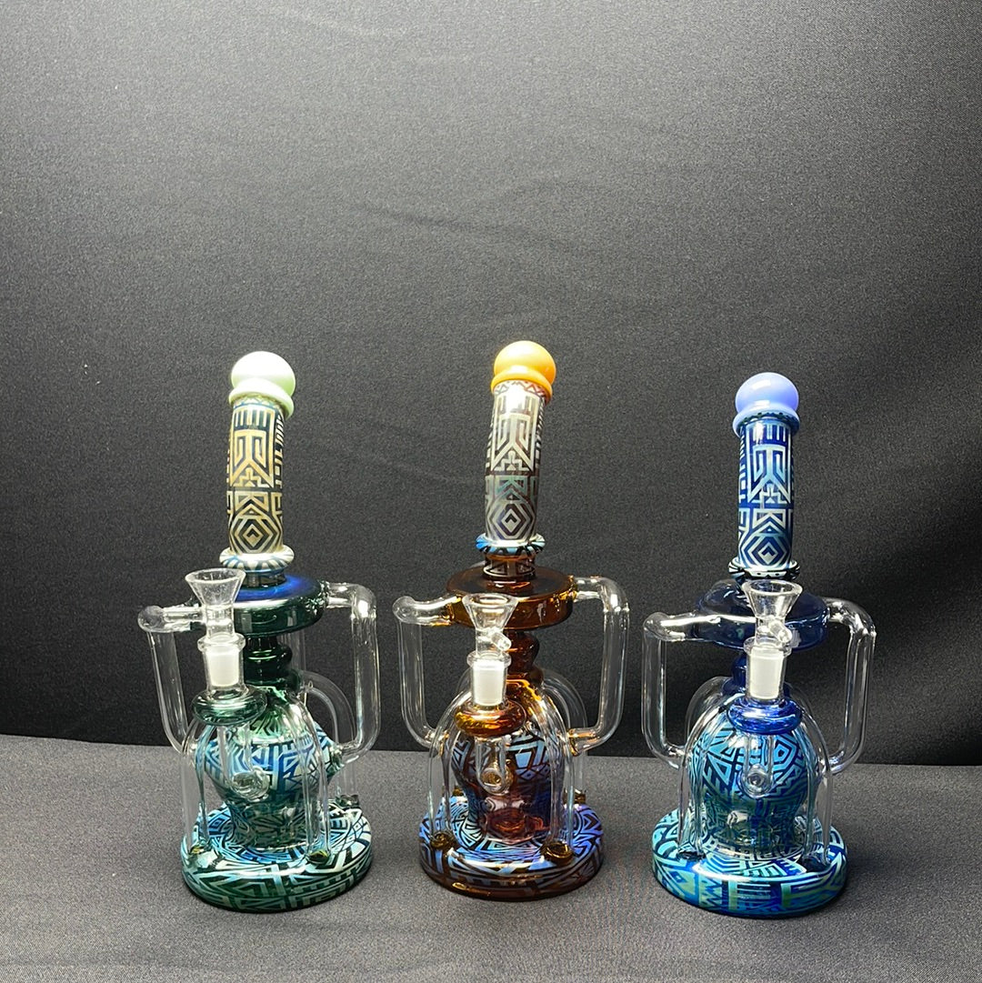 739 RKQG63 color art recycled dab rig