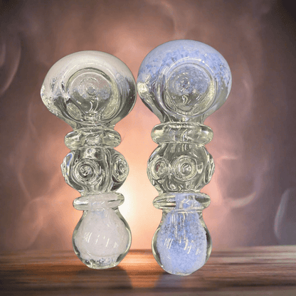 3.5” Marvel color frit spoon Hand Pipe - HP1018 - RK Quality Glass