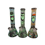 119 27RKQG 14” Smokey monkey glow in dark beaker