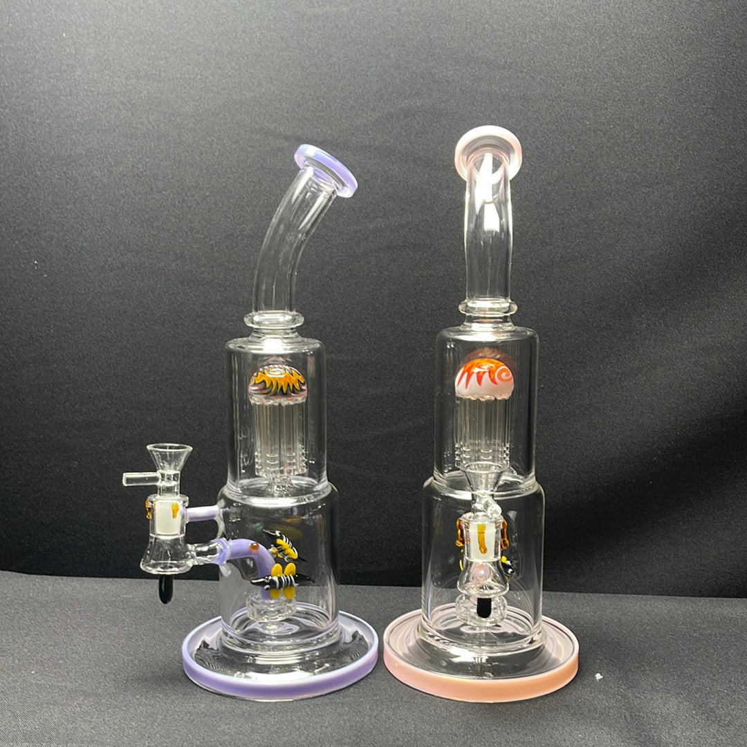 737 RKQG56 14” tree perc animal art dab rig