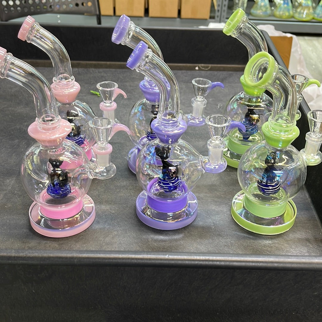 728 RKQG16 8” animal art dab rig