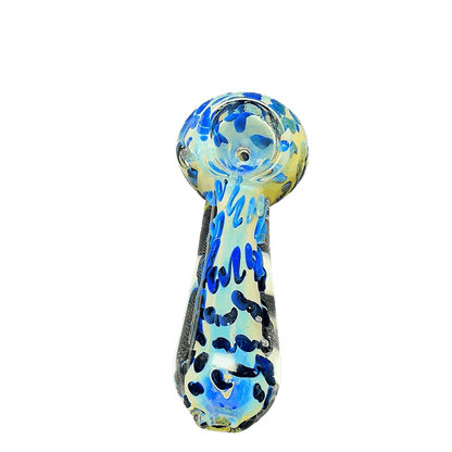 4” Blue dot hand pipe 125 gm - HP1001 - RK Quality Glass