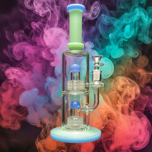 10” Double Shower Head Straight Water Pipe Wholesale - RK Quality Glass