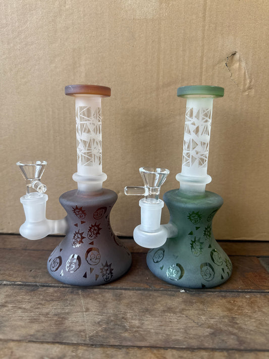 RK Quality Glass Mini Dab Rig with Showerhead Perc - RK Quality Glass