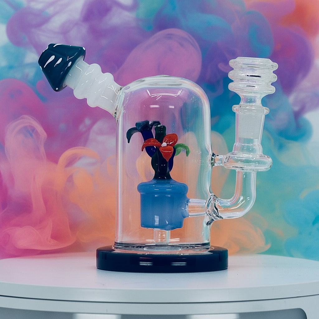 6" Flower Insert Dab Rig Wholesale - RK Quality Glass