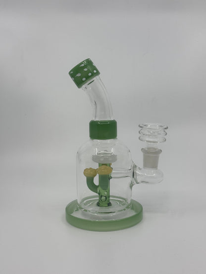 RK Quality Glass Water Pipe with Green Accents for Wholsell smokeshop at Rkqualityglass.com