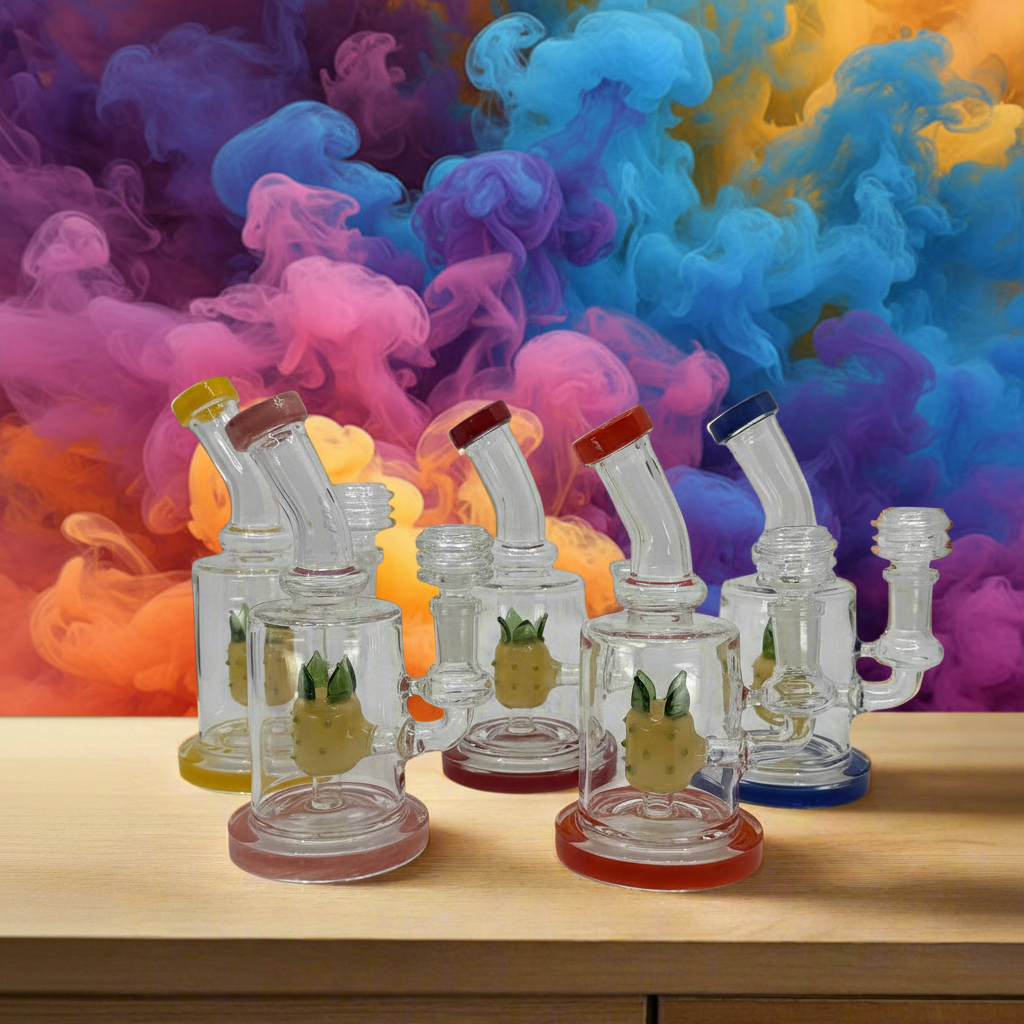 RK Quality Glass Pineapple Shower Head Dab Rig - Wholsell Smokeshop