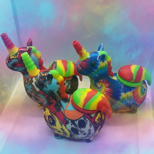 RK Quality Glass Colorful Unicorn Smoking Accessories - Wholesell Smokeshop