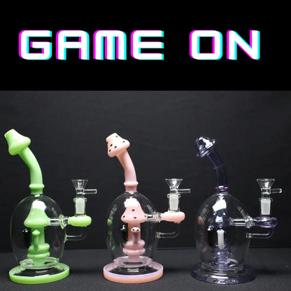 9″ Mushroom Showerhead Perc Dab Rig - RK Quality Glass