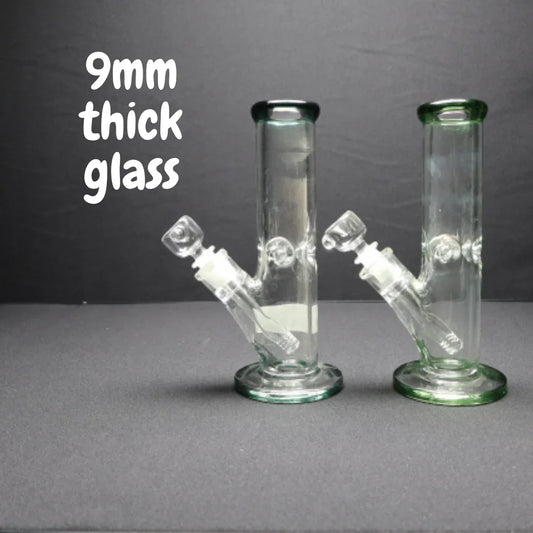 RK Quality Glass 10 Inch Straight Water Bong - Premium 9mm - RK Quality Glass