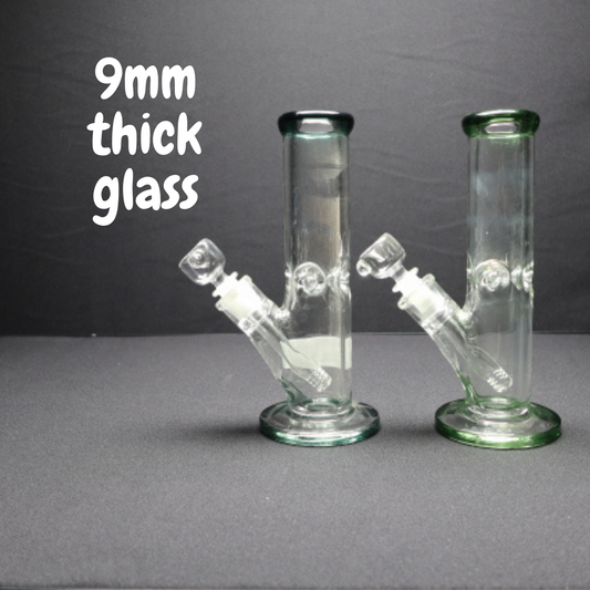 160 18RKQG 10" 9mm thick color mouth piece straight bong