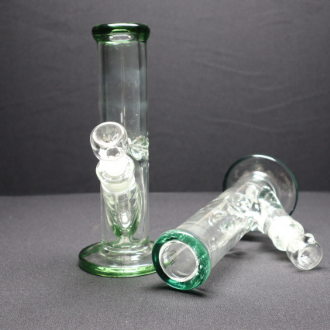 160 18RKQG 10" 9mm thick color mouth piece straight bong