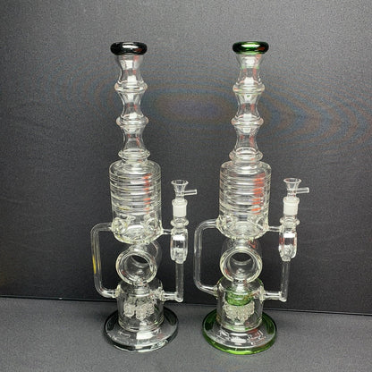 RK Quality Glass 18 Inch Recycler Dab Rig for Smooth Hits - RK Quality Glass