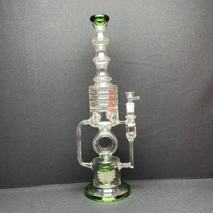 RK Quality Glass 18 Inch Recycler Dab Rig for Smooth Hits - RK Quality Glass