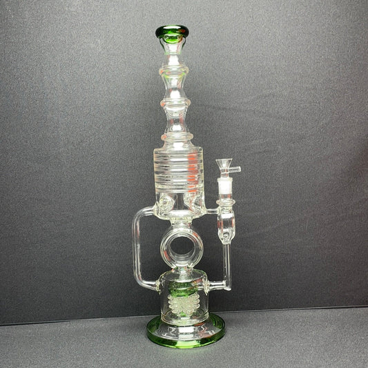 RK Quality Glass 18 Inch Recycler Dab Rig for Smooth Hits - RK Quality Glass
