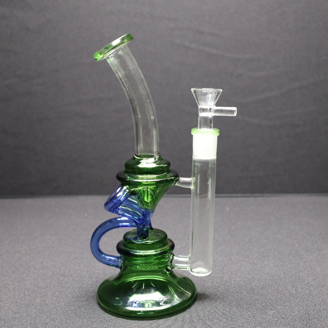 130 29RKQG 9" tall recycler dab rig