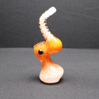 330 R 47 6" color glass mini bubbler with twisted neck