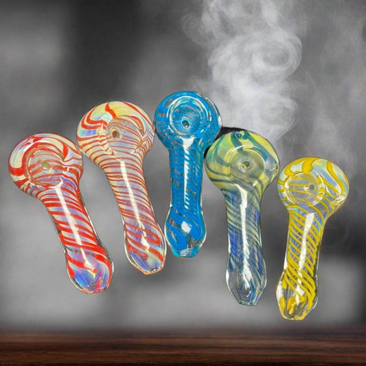 RK Quality Glass 2.5 Inch Color Twisting Hand Pipe - RK Quality Glass