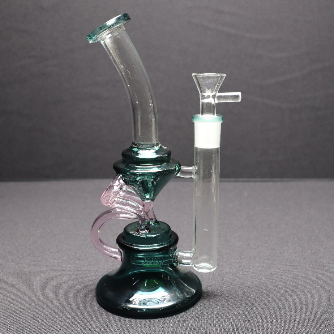 130 29RKQG 9" tall recycler dab rig