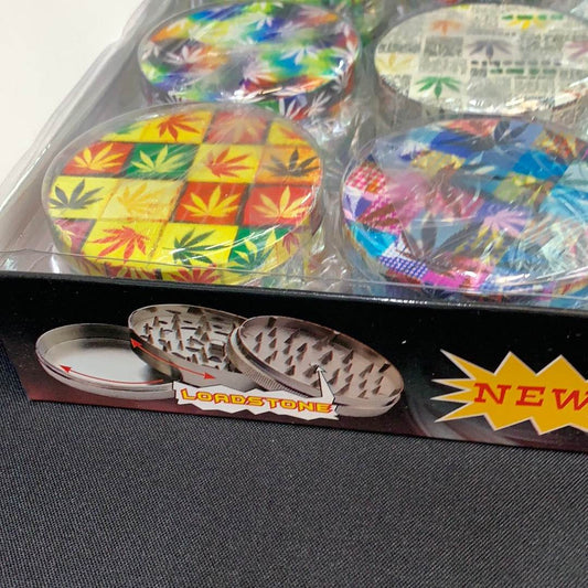 RK Quality Glass 3 Part Art Tobacco Grinder Set - RK Quality Glass