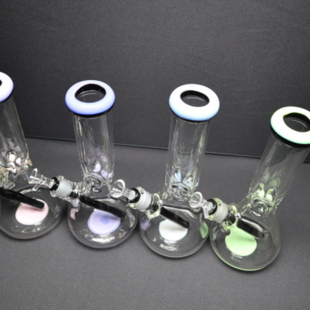 149 30RKQG 12" 9mm color mouth beaker bong