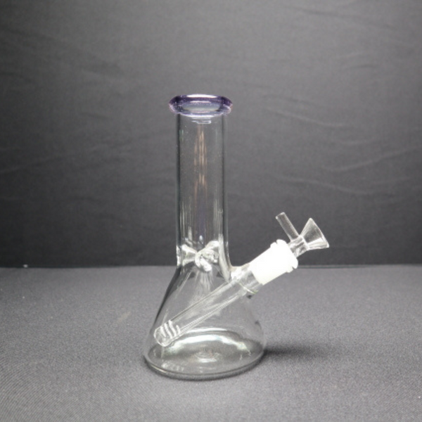 173 10RKQG 8" color mouth piece clear beaker
