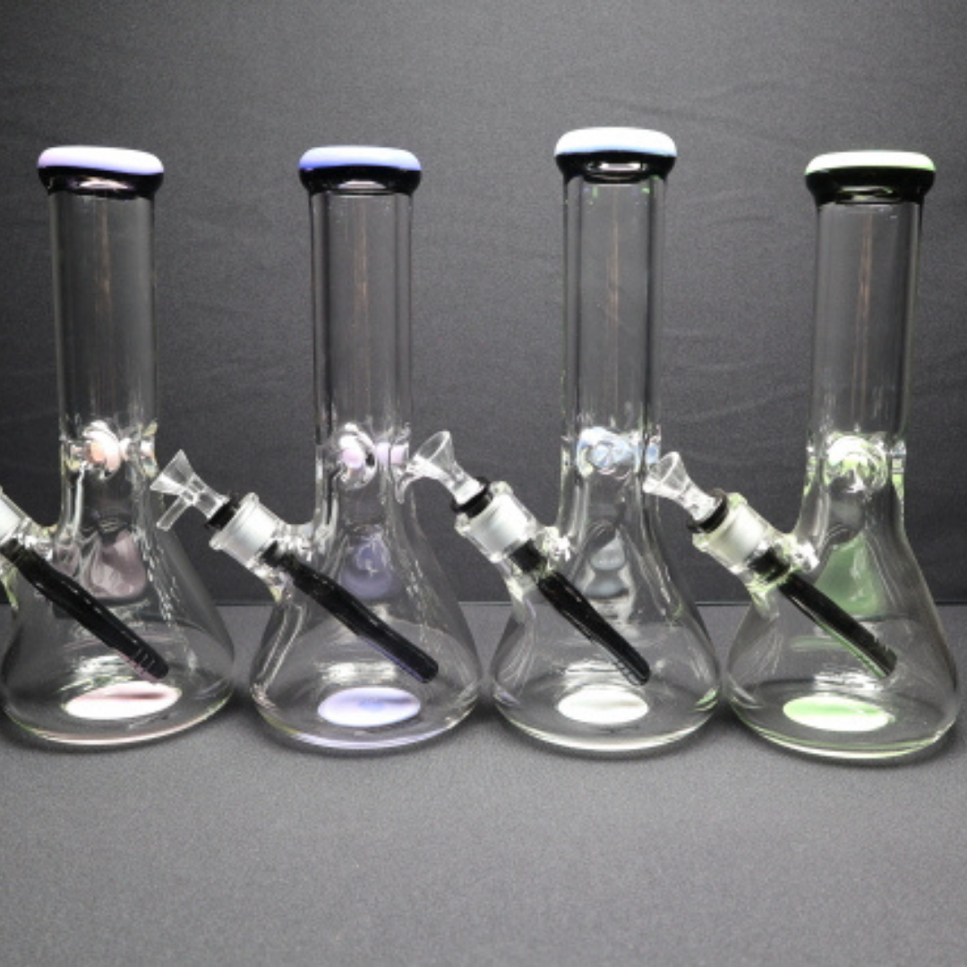 149 30RKQG 12" 9mm color mouth beaker bong