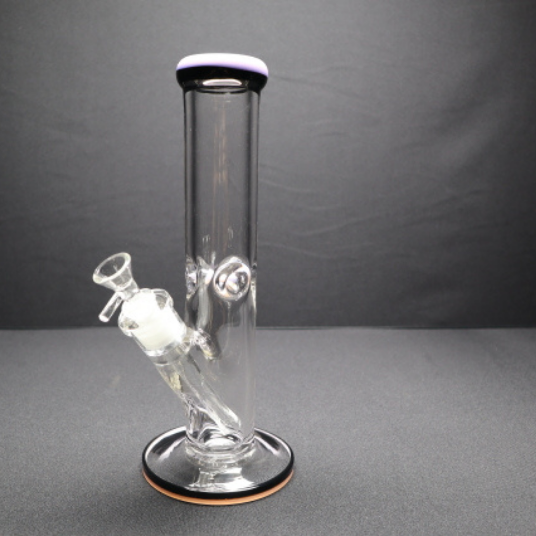 146 28RKQG 12" color base & mouth piece straight bong