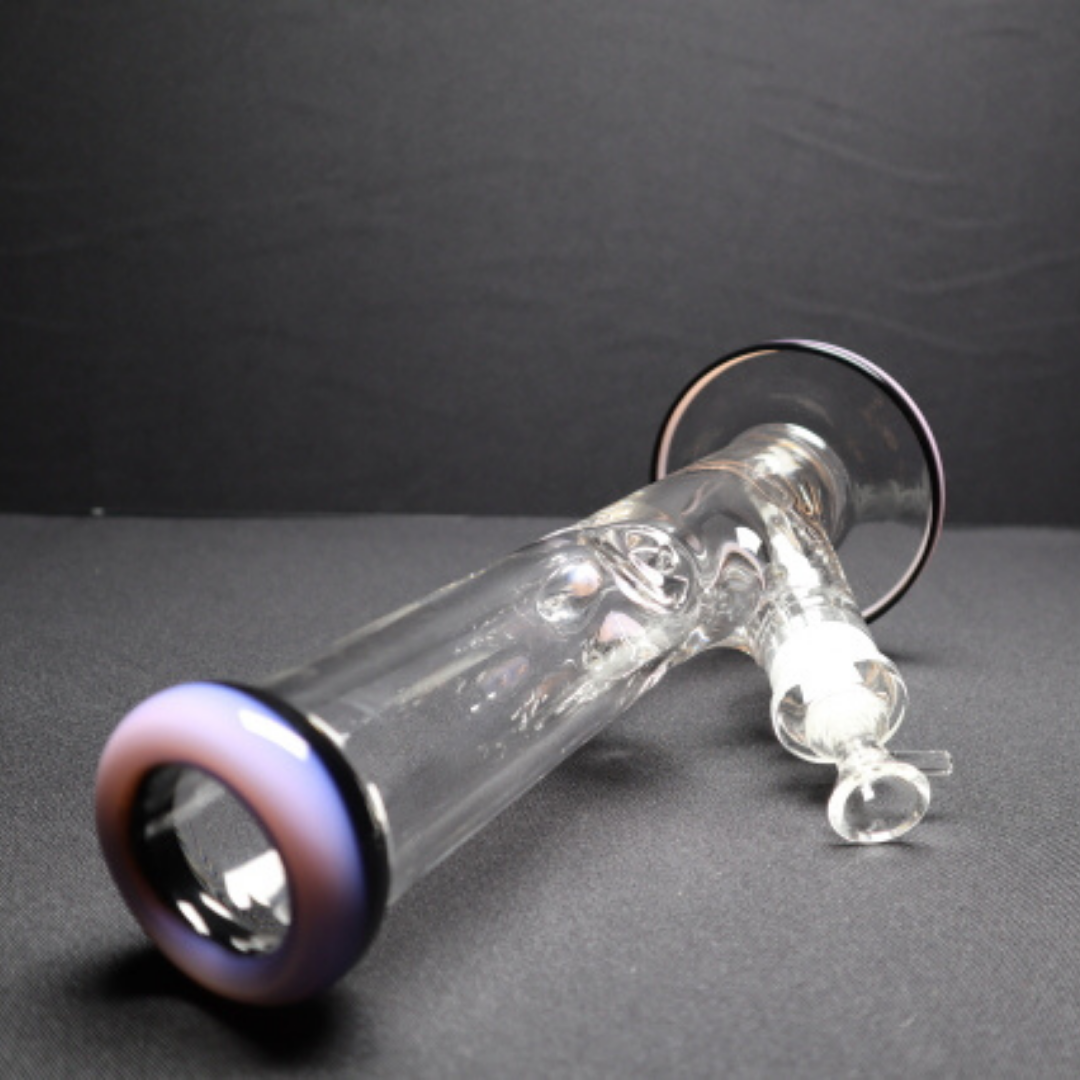 146 28RKQG 12" color base & mouth piece straight bong