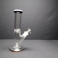 146 28RKQG 12" color base & mouth piece straight bong