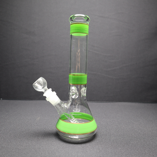 208 15RKQG 10" color strip beaker bong