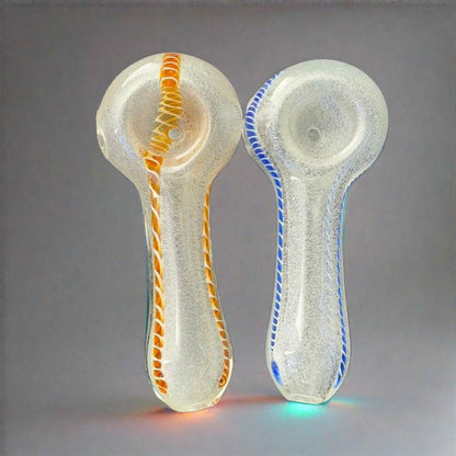 RK Quality Glass Glow in the Dark Glass Hand Pipe - RK Quality Glass