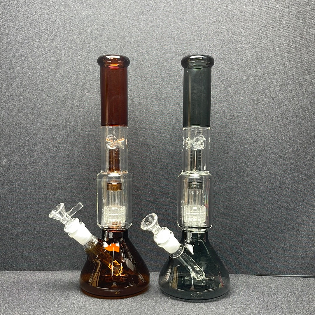 542 RKQG 24 12” double parc color beaker bong