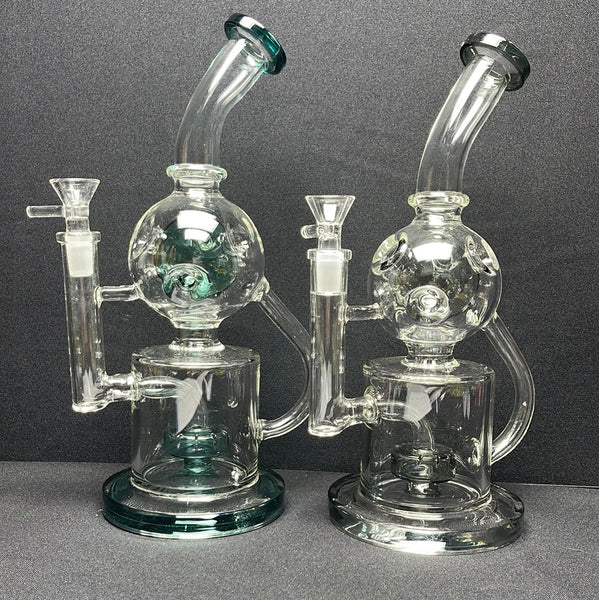 524 RKQG 45 12” mabric with shower head recycle dab rig
